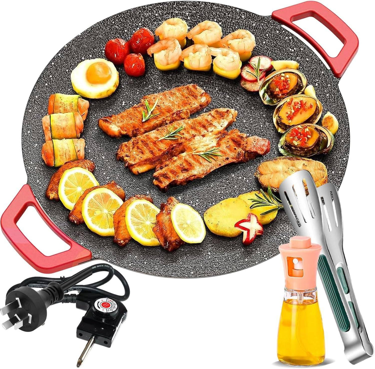 Smokeless Indoor Electric Grill & Nonstick Griddle
