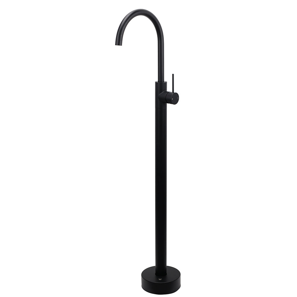 KYLINS Matt Black Freestanding Bath Filler - Floor Mounted Mixer Tap