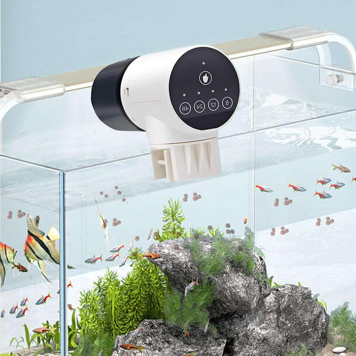 Automatic Fish Feeder Timer Rechargeable Moistureproof Aquarium