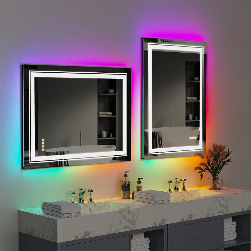 LED Bathroom Mirror 700x900mm Anti-Fog Wall Mount
