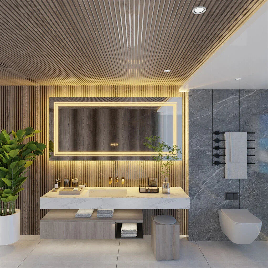 LED Bathroom Mirror 1200x600mm Anti-Fog Frameless