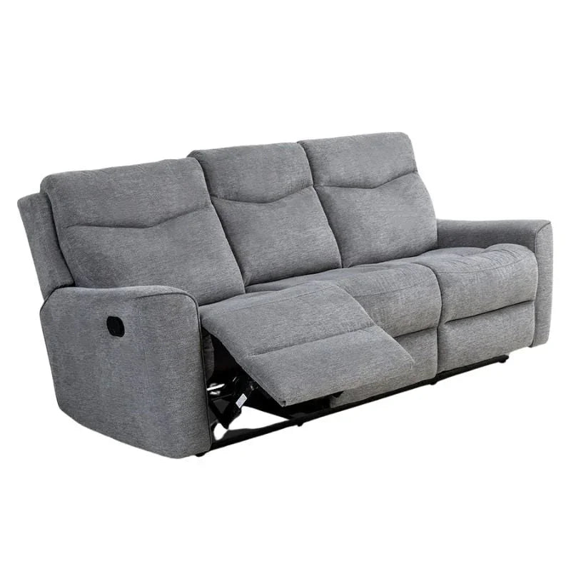 Fabric Motion Recliner Sofa Set Cosmic Light Gray Manual 3+2 Seater - Flea Market