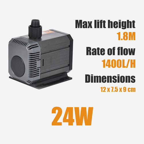 Aquarium Pump 1400L/H Submersible Water Fountain Pond 24W Energy Saving