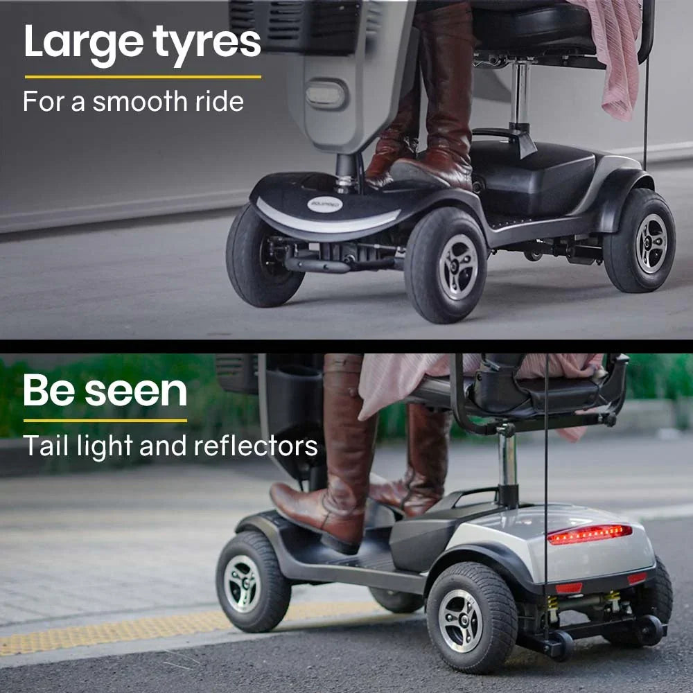 Mobility Scooter Electric 4 Wheel Silver