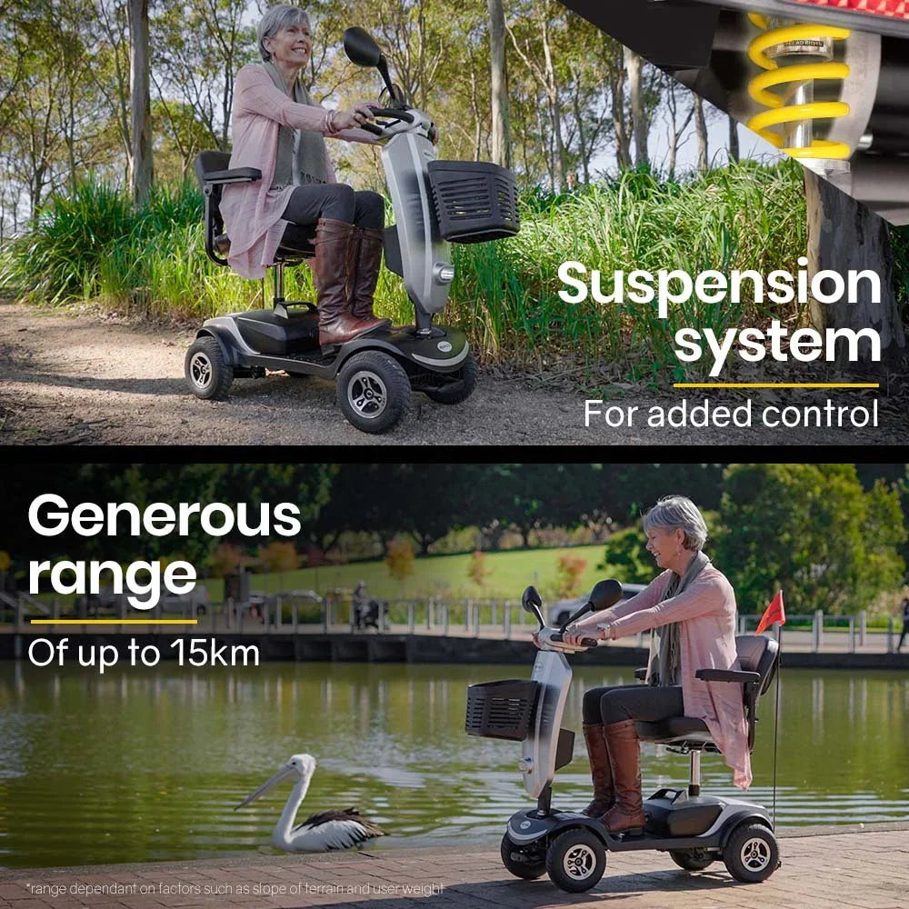 Mobility Scooter Electric 4 Wheel Silver