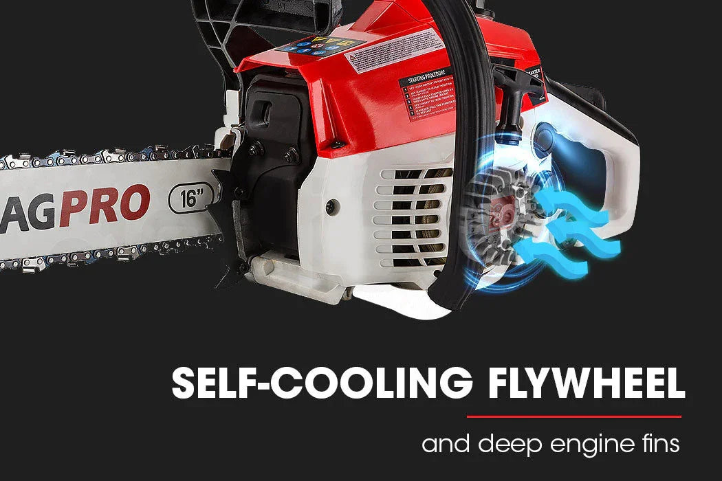 BAUMR-AG 38CC Petrol Chainsaw 16" Bar E-Start 3.2HP Commercial