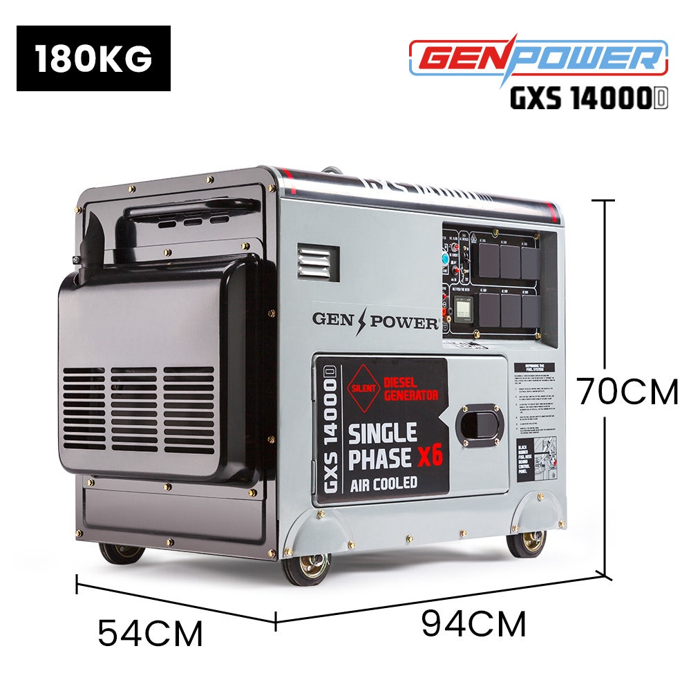 GENPOWER 8.4kW Commercial Diesel Generator - Electric Key Start