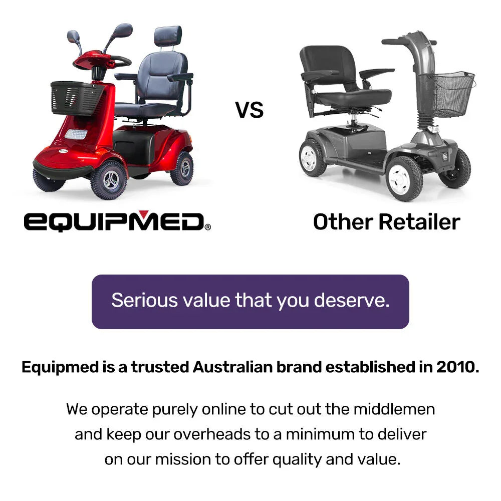 Mobility Scooter Extra Large 182kg Capacity Red