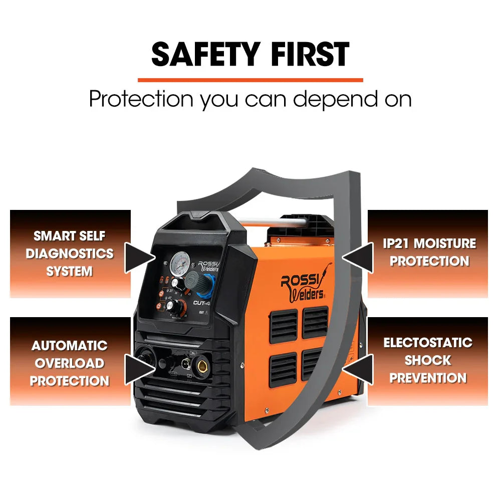 ROSSI 45A Plasma Cutter - Non-Touch Pilot Arc DC Inverter