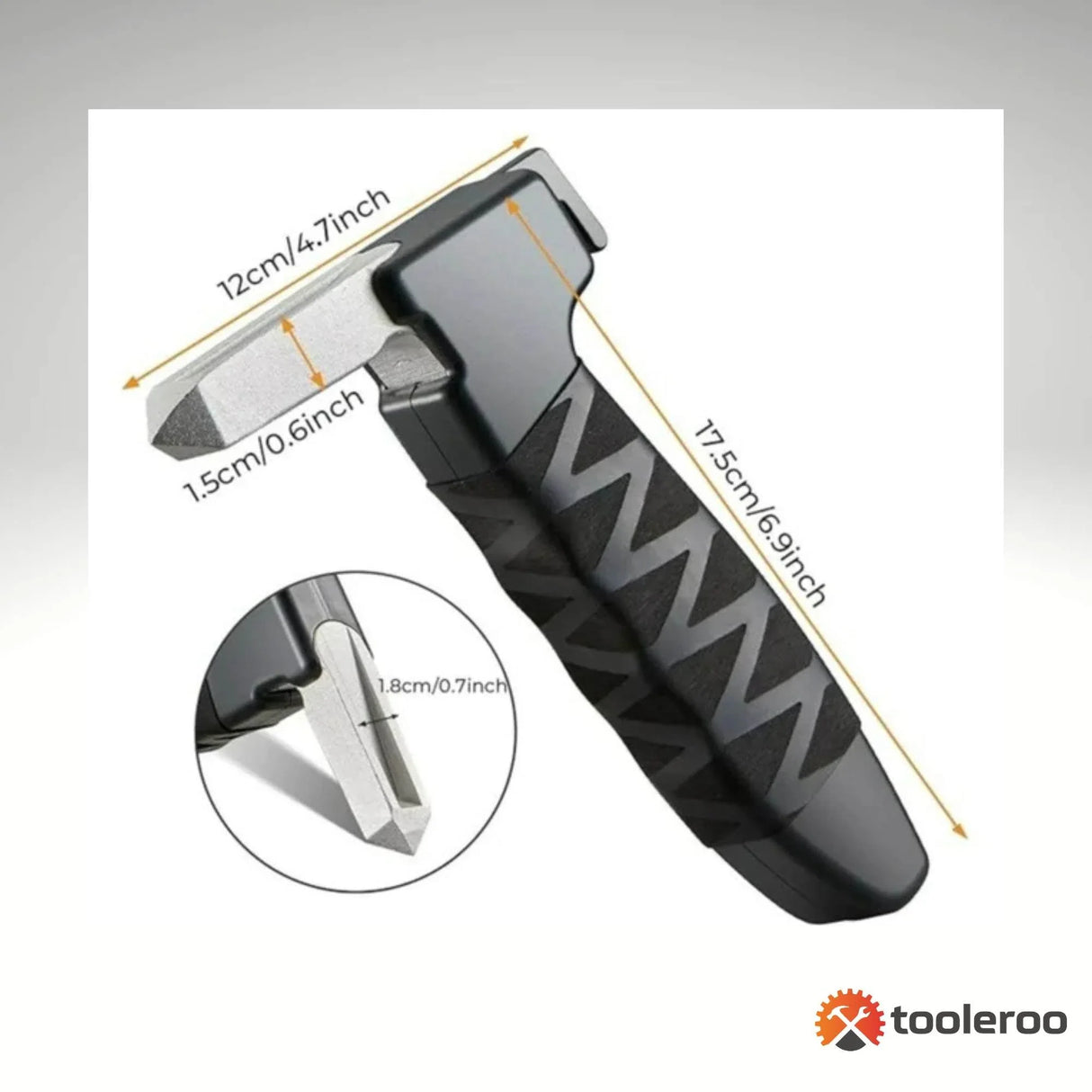 Tooleroo Car Cane Handle 3-in-1 Handy Grip - Lightweight Portable Mobility Tool