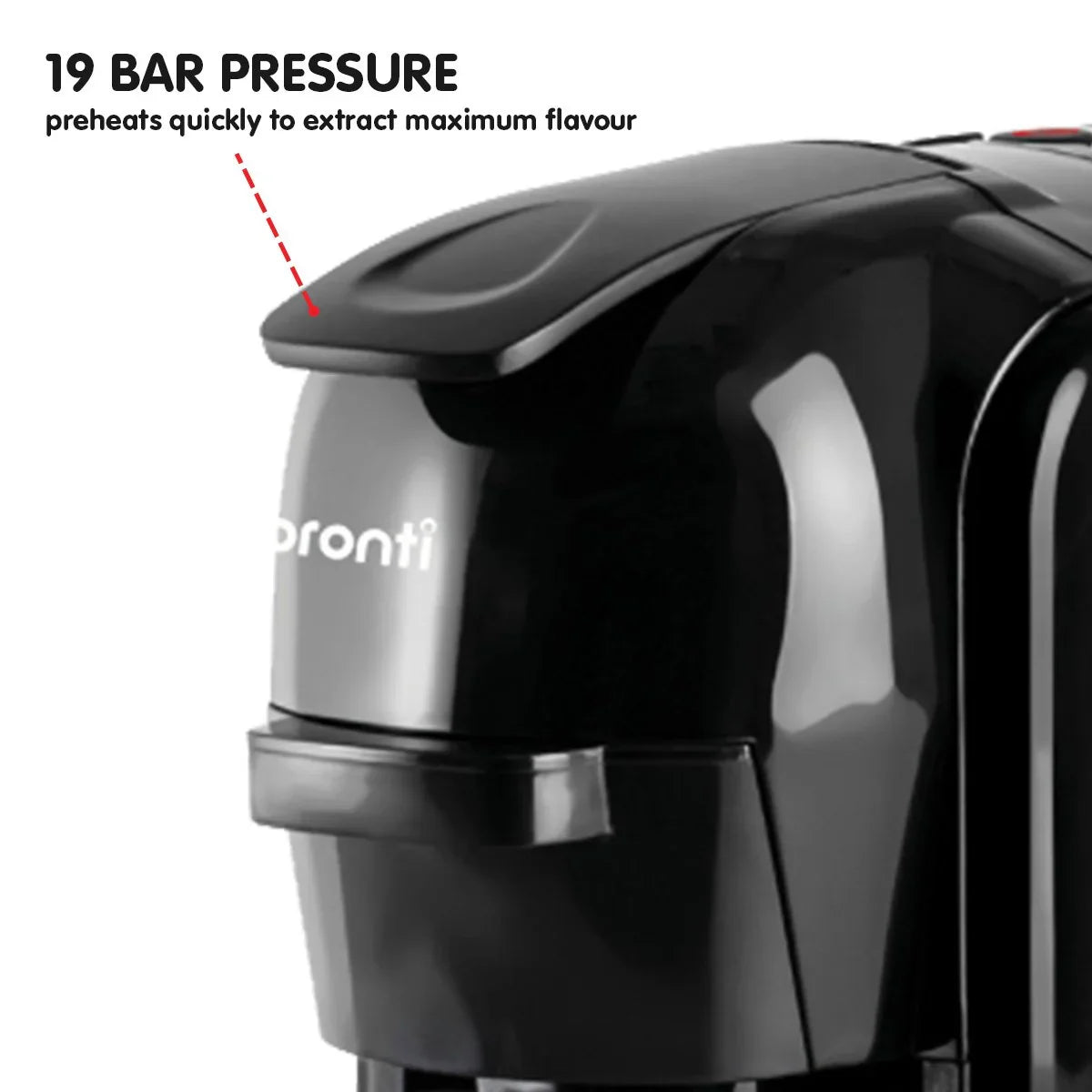 Pronti HomeMaid 3-in-1 Coffee Machine Nespresso Caffitaly Ground Coffee Compatible