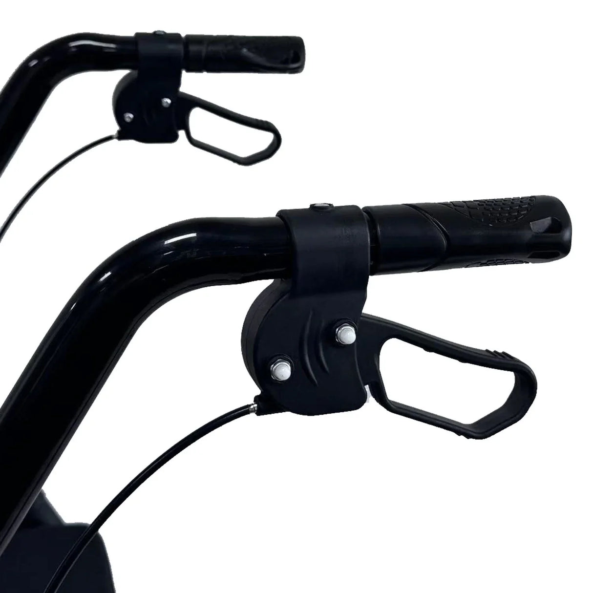 Rollator Walker Foldable Steel 136kg Capacity Black