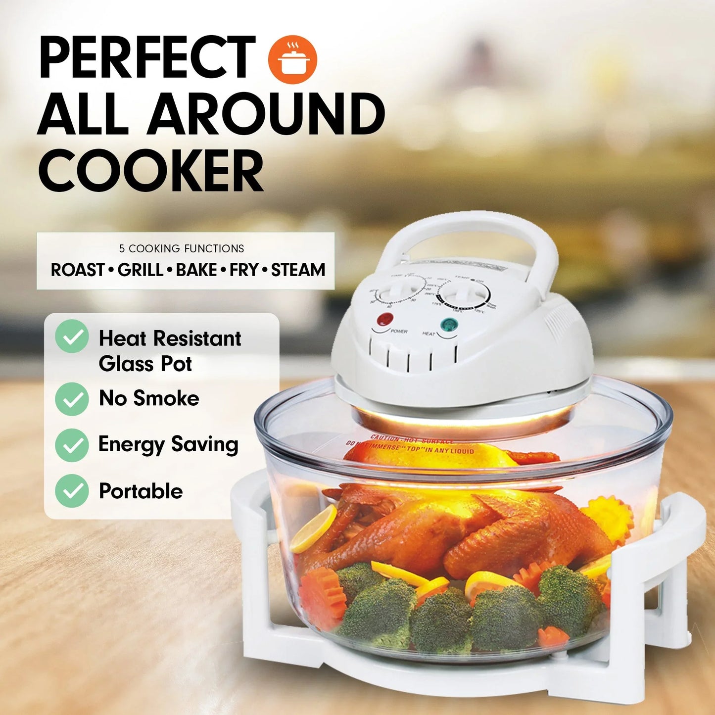 Pronti 17l Digital Turbo Convection Oven Electric Cooker Air Fryer 1400w Cook - Flea Market