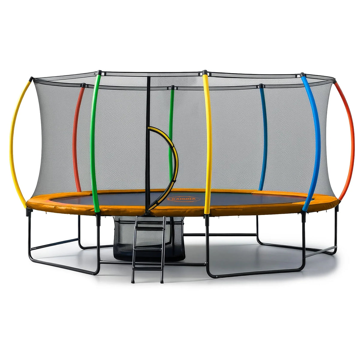 Kahuna 10x15ft Oval Trampoline Rainbow Safety Net Ladder Outdoor