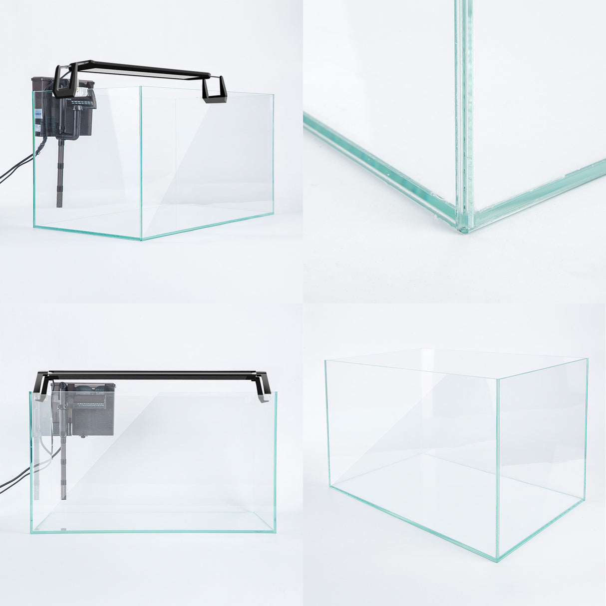 Aquarium Fish Tank 70L Starfire Glass 60x32x35cm Filter Pump LED