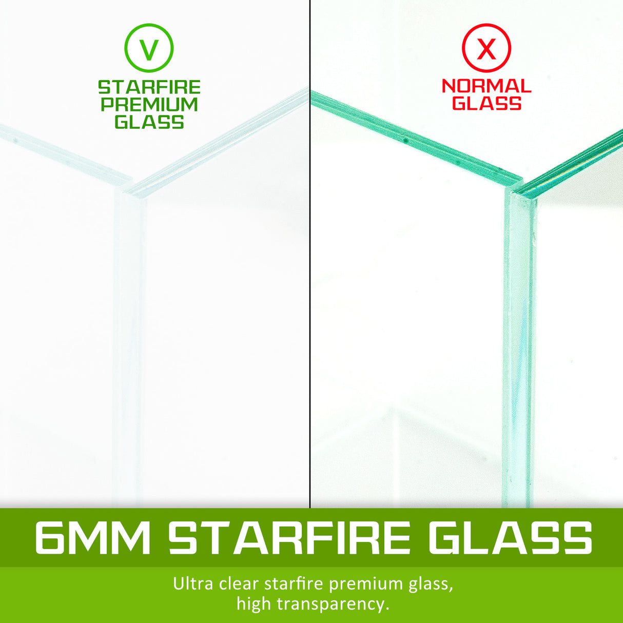 Aquarium Fish Tank 70L Starfire Glass 60x32x35cm Filter Pump LED