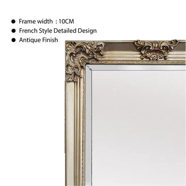 French Provincial Ornate Mirror Champagne X-Large 210cm x 110cm - Deluxe