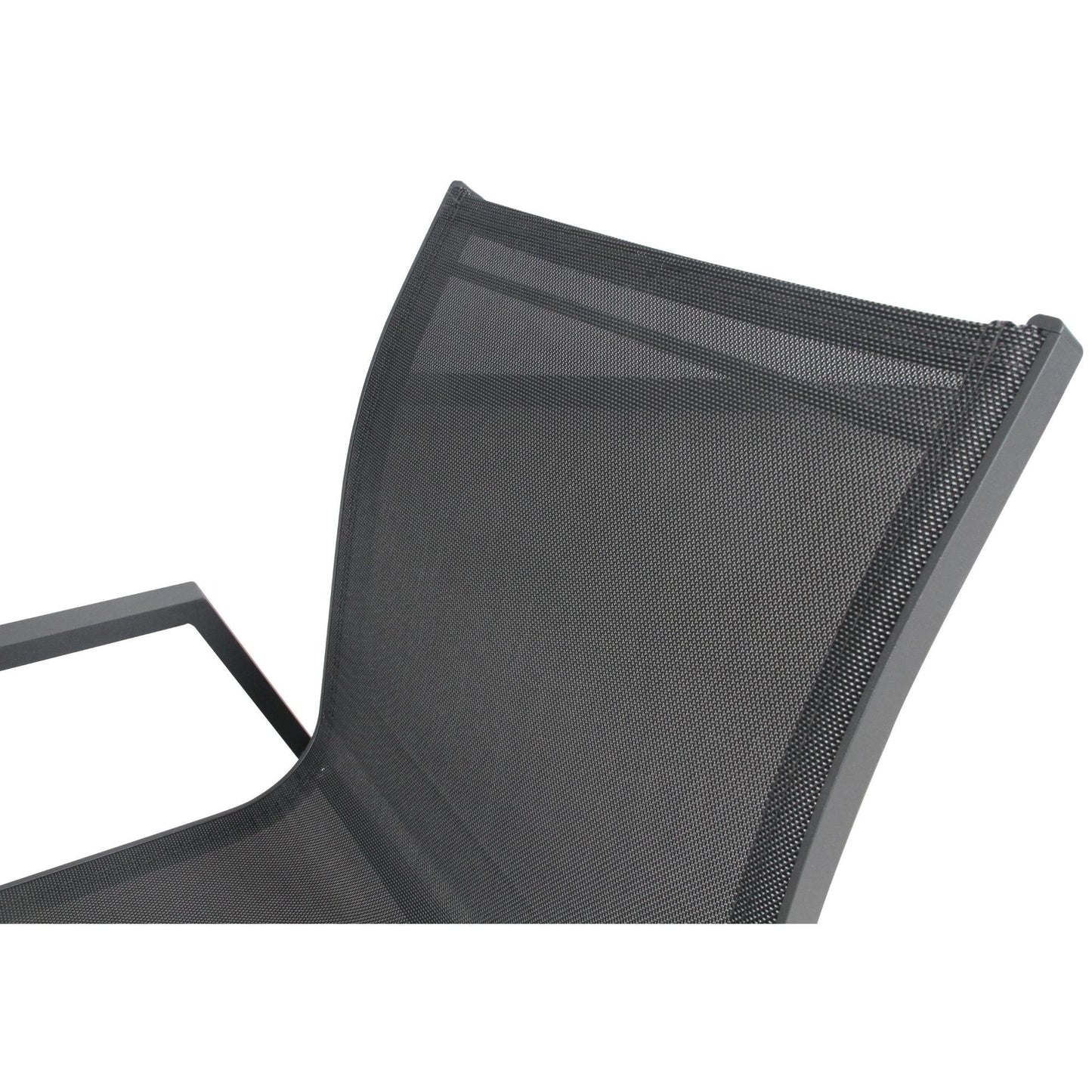 Iberia 2pc Set Aluminium Outdoor Dining Table Chair Charcoal - Flea Market