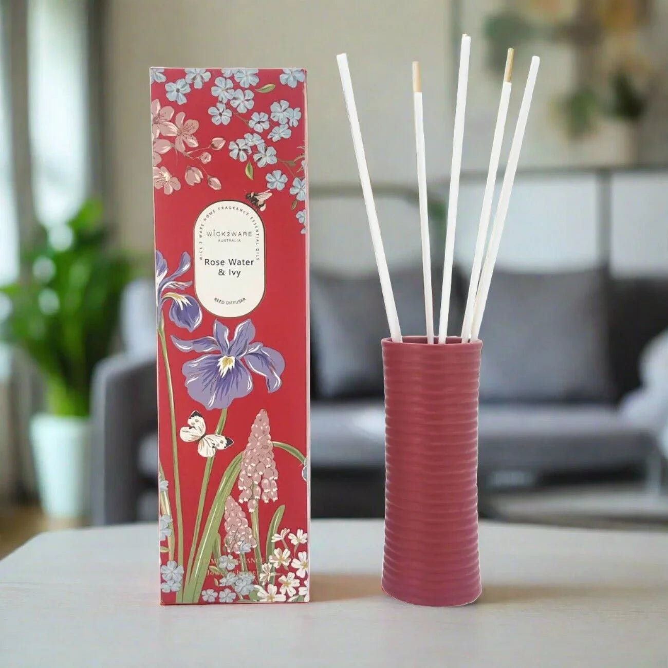 Home Fragrance Essentials Oil Reed Diffuser - Rose Water & Ivy - Flea Market