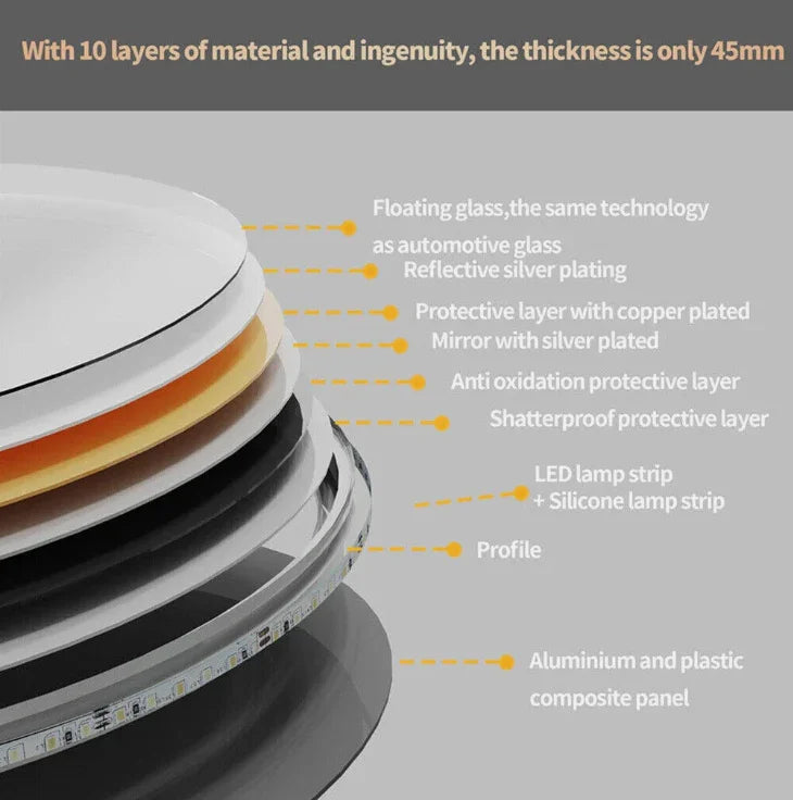 LED Bathroom Mirror Oval 60x120cm Frameless Touchscreen - Interior Ave