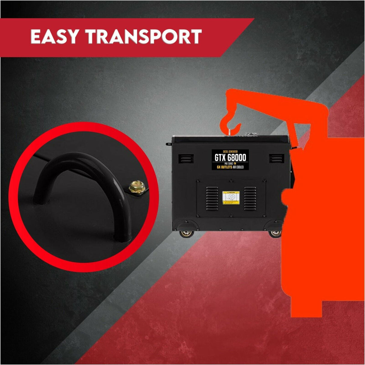 Diesel Generator 8.4kW - Single Phase 6kW Rated 13HP Portable