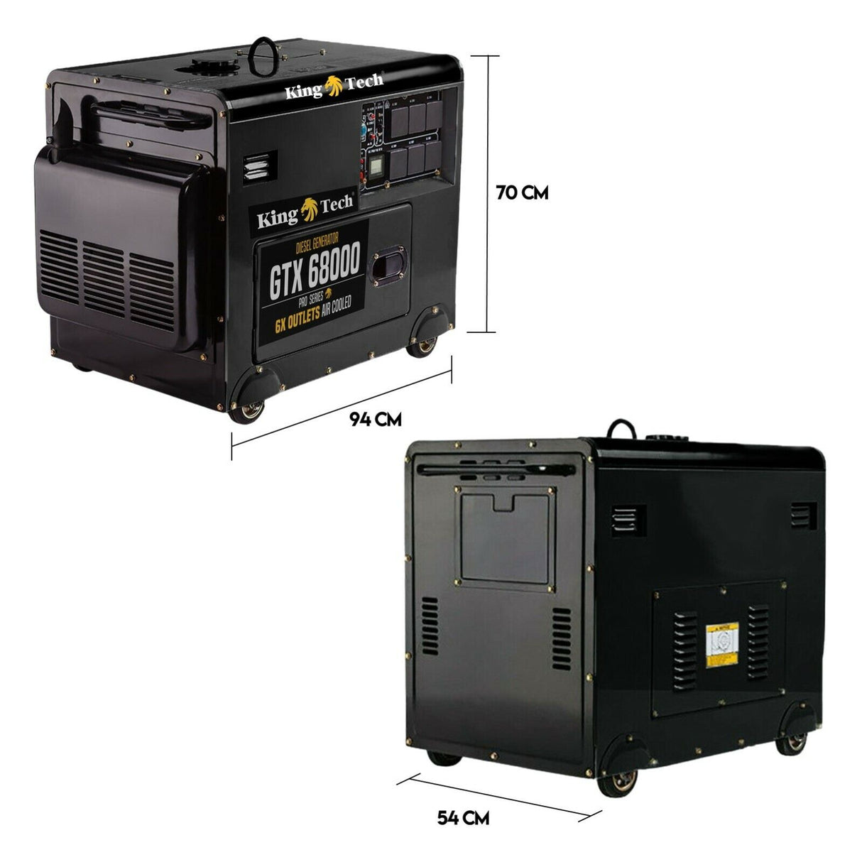 Diesel Generator 8.4kW - Single Phase 6kW Rated 13HP Portable