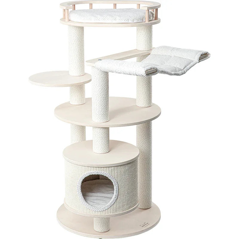 HONEYPOTCAT 128cm Enduring Comfort Sisal & Wood Cat Tree