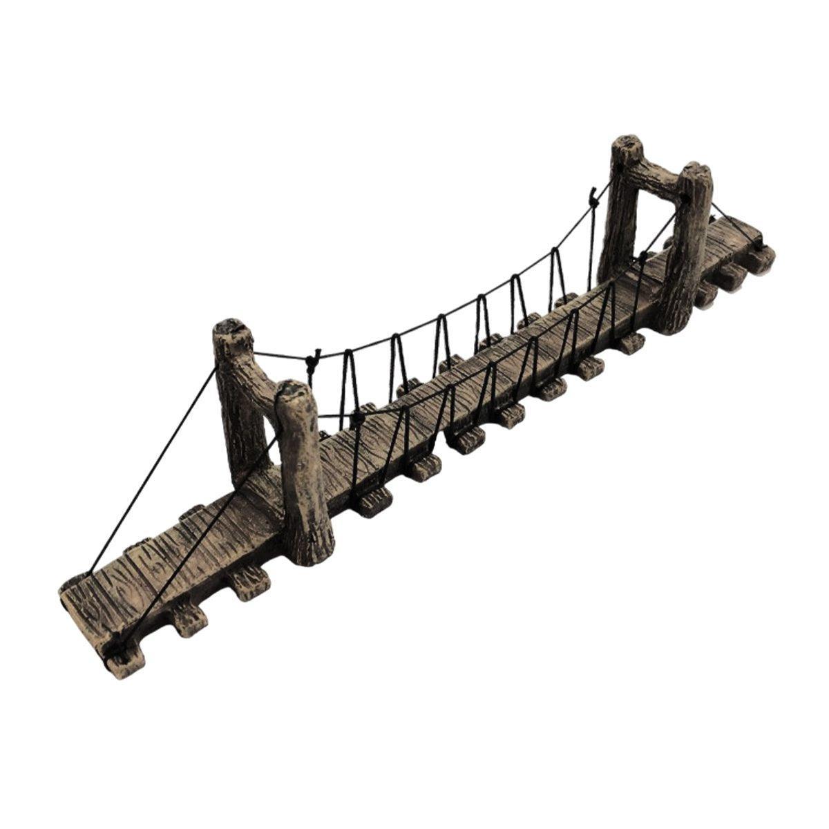 Aquarium Bridge Decoration Medium 29.5cm Resin Shrimp Tortoise Climbing