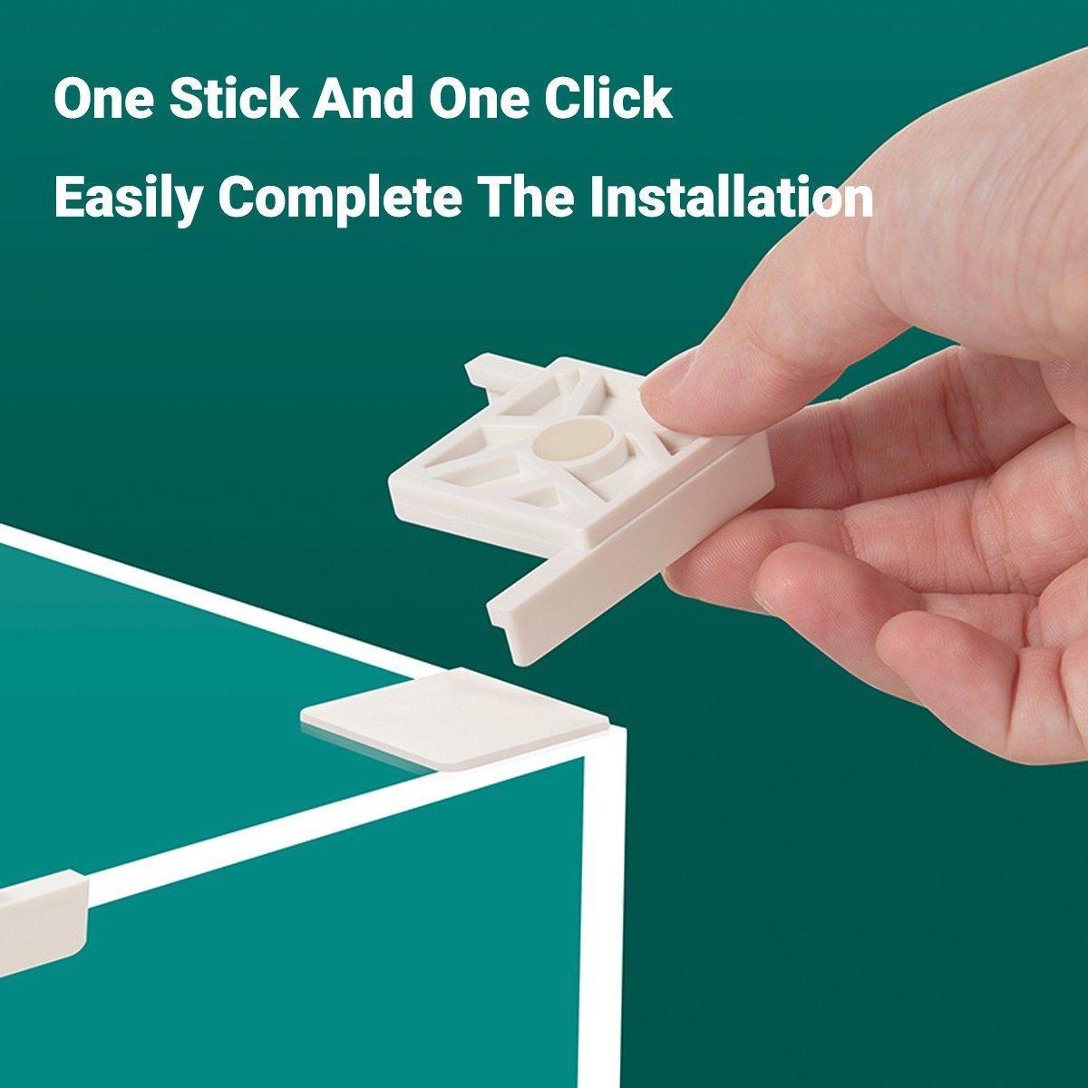 Aquarium Corner Brackets 5pcs White Large Plastic Tank Stand Guards