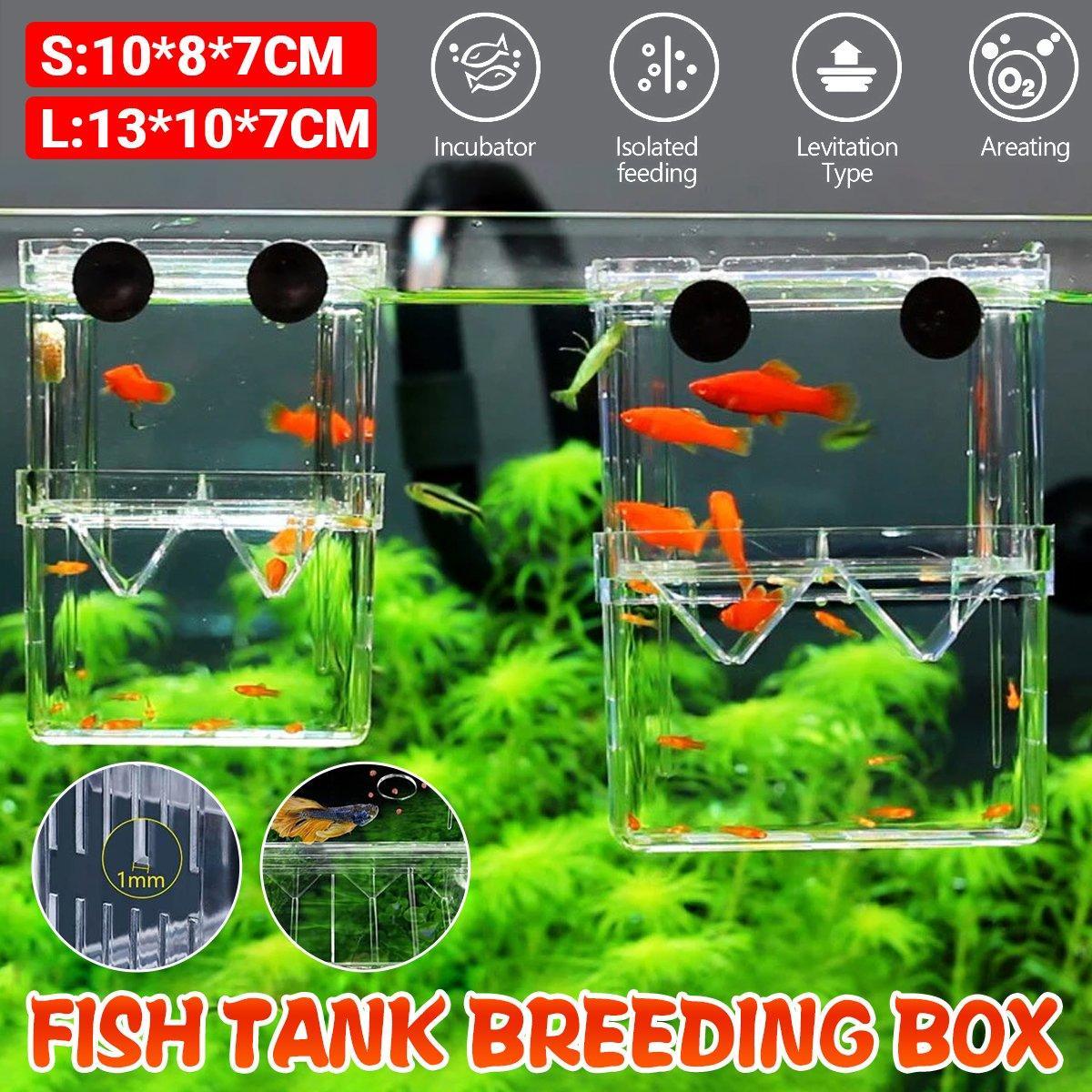 Aquarium Breeding Box 13x10x7cm Isolation Hatchery Guppy Fry