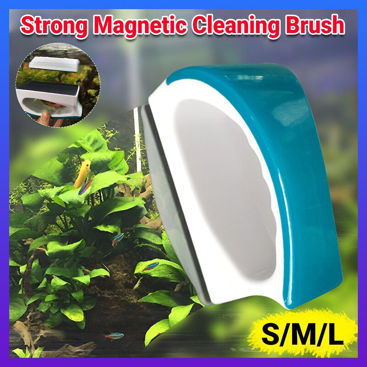 Magnetic Aquarium Cleaner Medium Algae Brush Glass Scraper