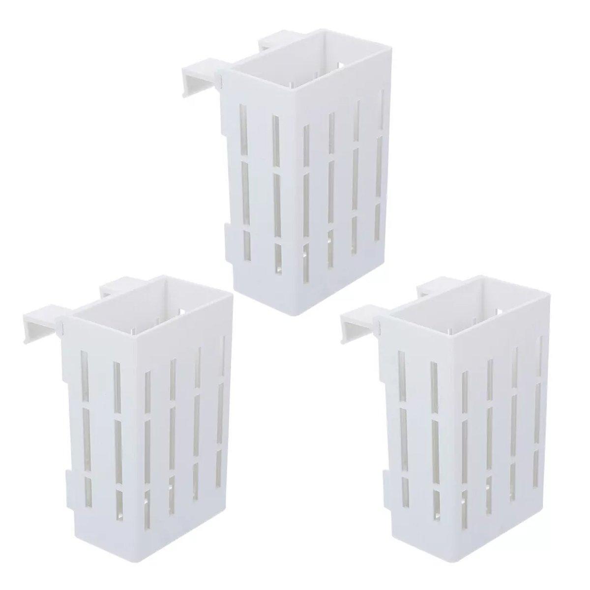 Aquarium Plant Holder 13x8x5.5cm Hydroponic Basket Rack White