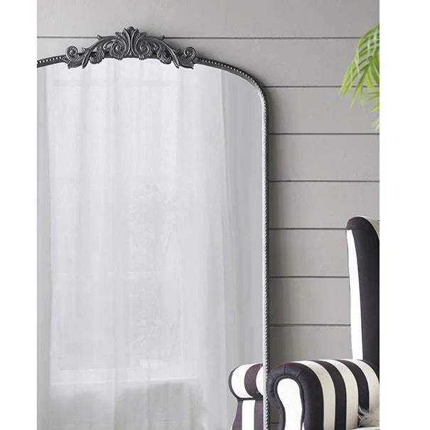 Ornate Metallic Floor Mirror 169x92cm Baroque Style - Statement Piece