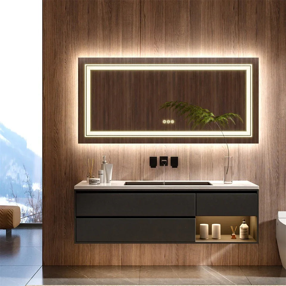 LED Bathroom Mirror 1200x600mm Full-Size Double Light Vanity Makeup