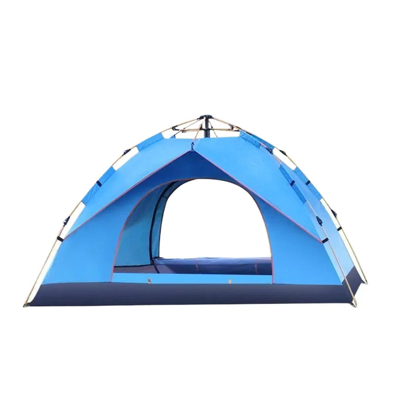Blue 2-in-1 Four-Sided Tent 240x240x155cm Large Outdoor Camping
