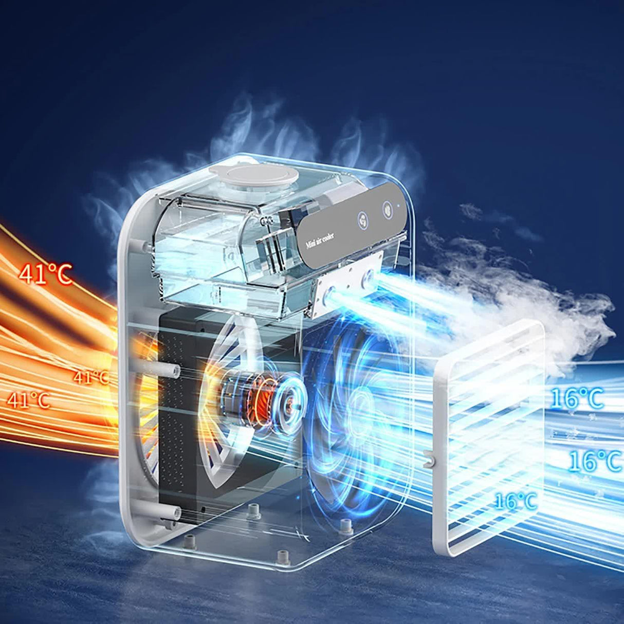 Portable Mini Air Cooler L7 - 500ml Tank with Humidifier Function