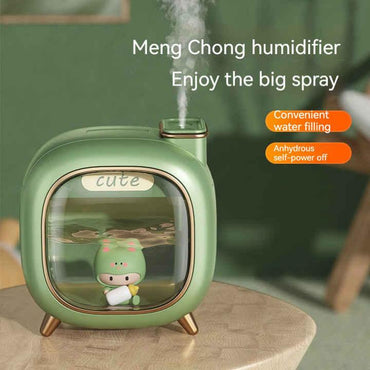 Green USB Desktop Dual Mist Cute Humidifier with Essential Oil Diffuser - Flea Market
