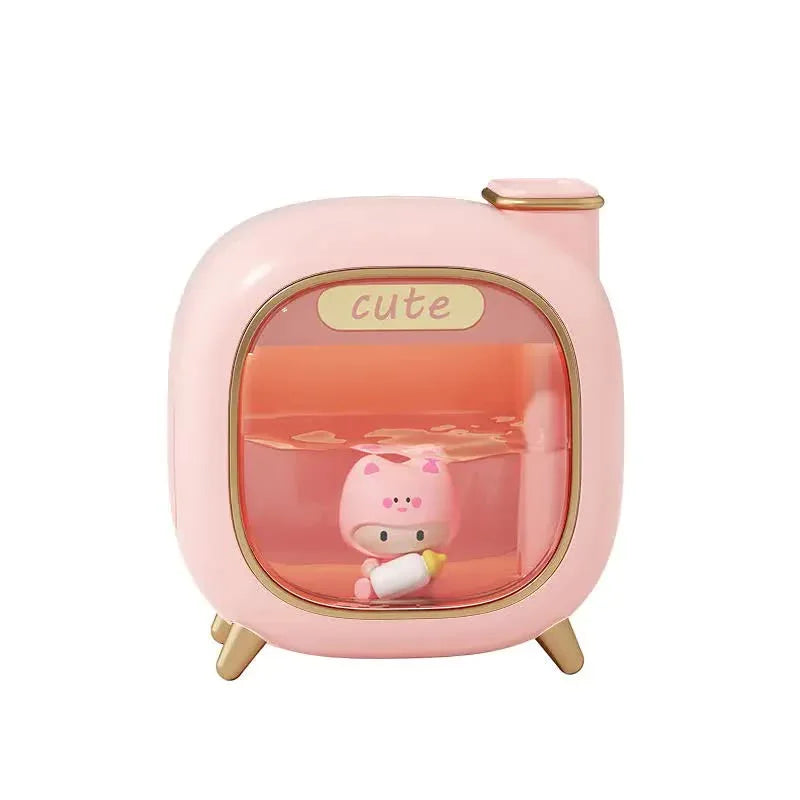 Pink USB Desktop Dual Mist Cute Humidifier with Essential Oil Diffuser - Flea Market