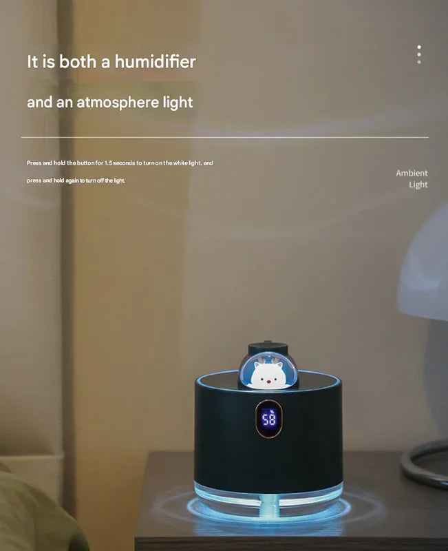 Green Astronaut Humidifier with LED Night Light - Flea Market