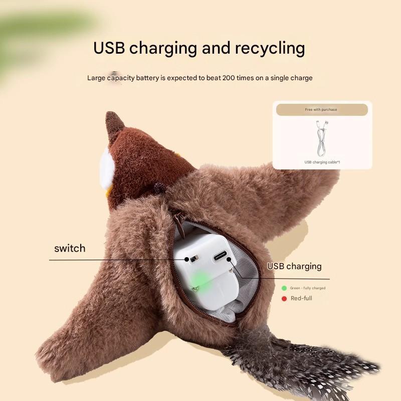 Interactive Flapping Wing Bird Toy - Motion Activated Cat & Dog Toy