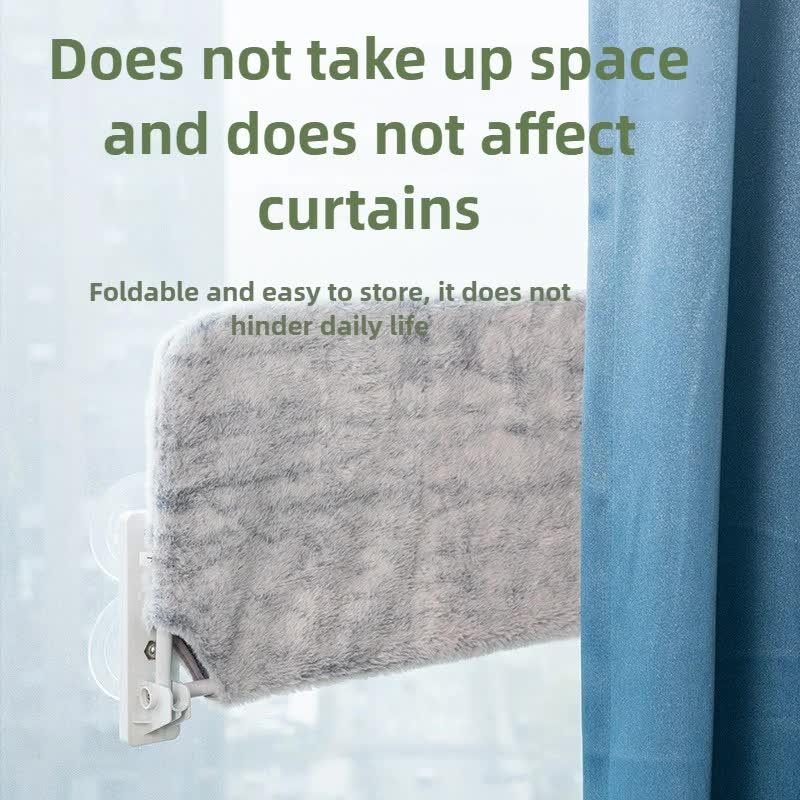 Foldable Window Cat Perch - 52x30cm Plush Hammock with Dual Suction Cups