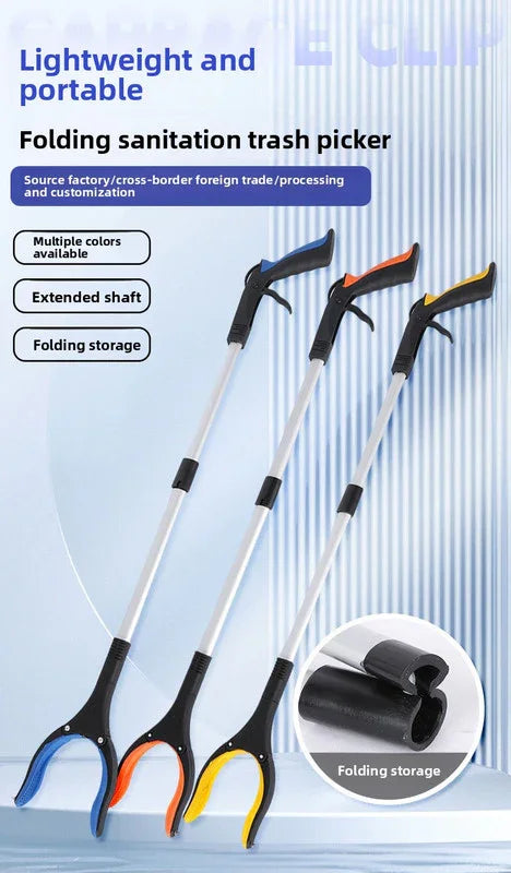 Grabber Reacher Tool 83cm Foldable - Magnetic Tip Litter Picker Aluminium - Lightweight Mobility Aid