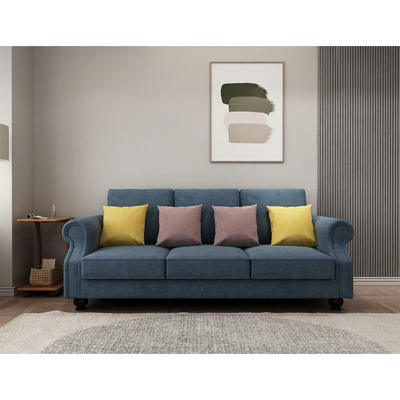 The Cozy Cloud 3-Seater Sofa Blue - Flea Market