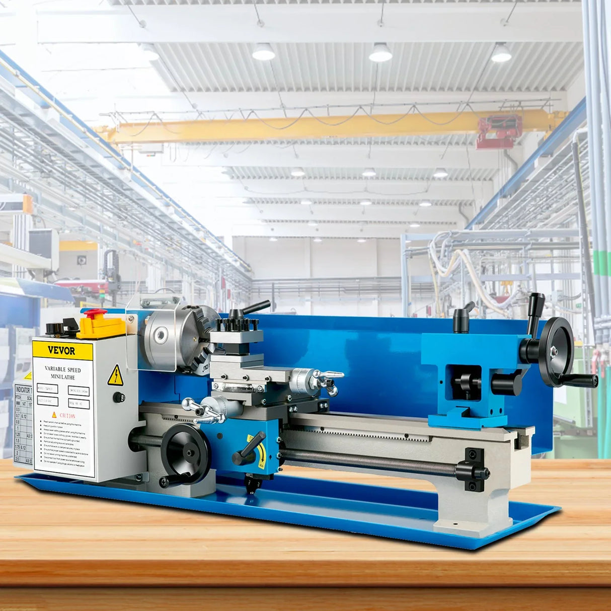 VEVOR 7"x14" Mini Metal Lathe 0-2500 RPM Variable Speed Benchtop