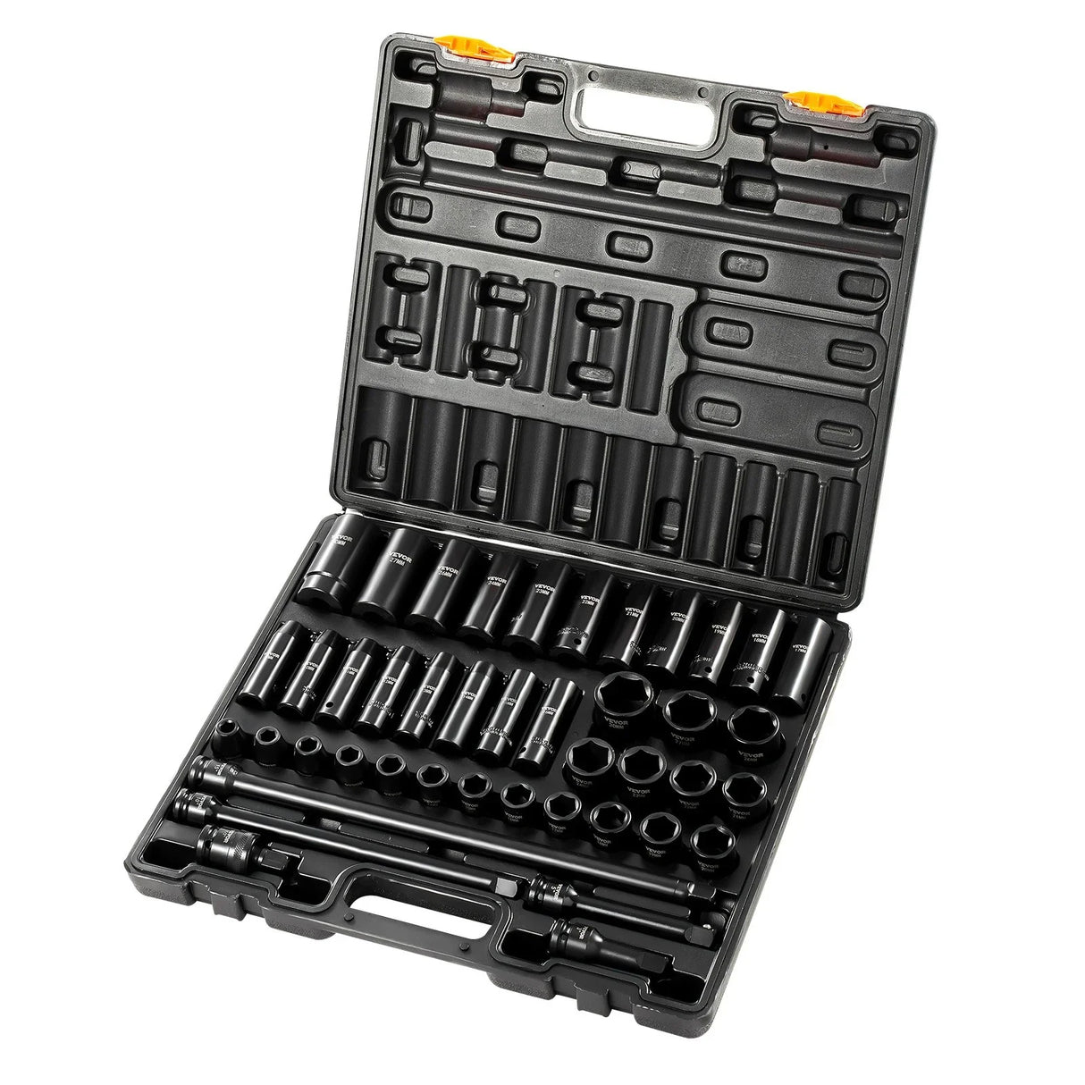 VEVOR 43pc Impact Socket Set 6-Point Metric 9-30mm Standard Deep
