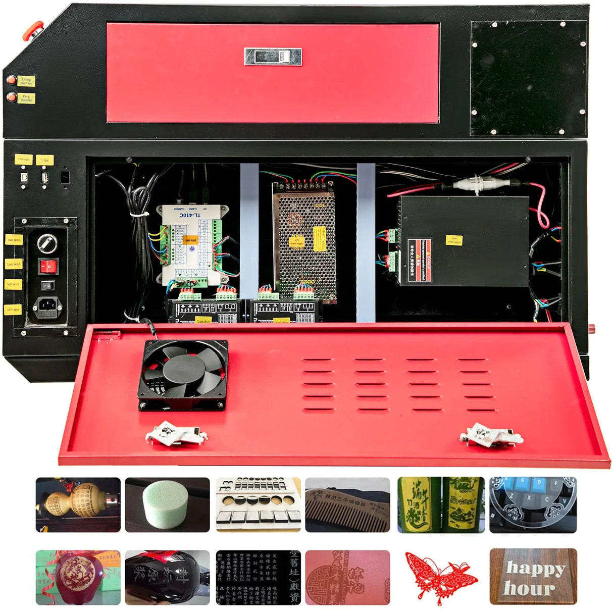 VEVOR 80W CO2 Laser Engraver - 700x500mm Cutting Machine with Colour Screen