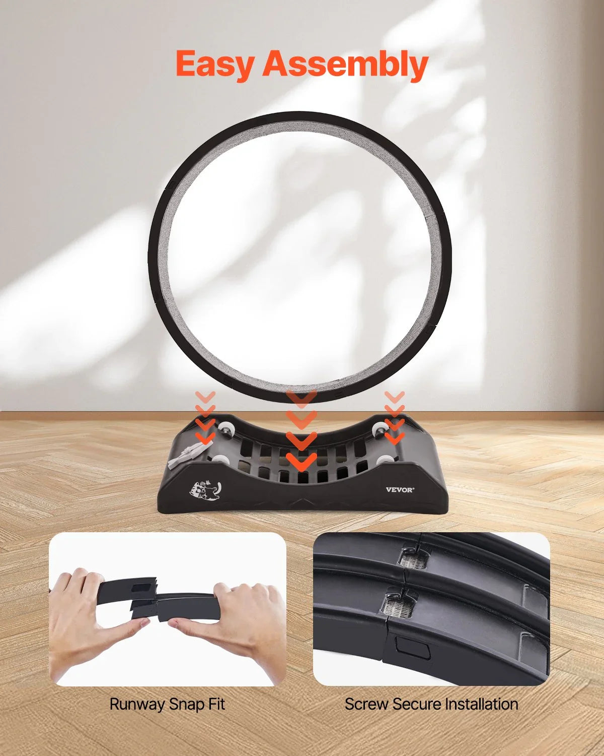 VEVOR 31.5" Cat Exercise Wheel - Large Running Wheel with Brake