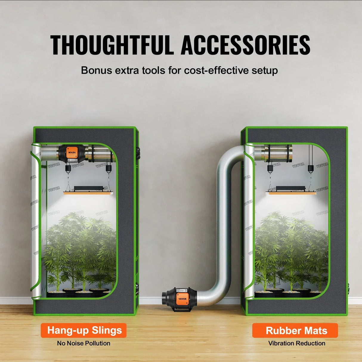 VEVOR Inline Duct Fan, 102mm 129.7 CFM with Variable Speed Controller, Quiet AC-motor Ventilation Exhaust Fan for Cooling Booster, Grow Tents, Hydroponics - Flea Market