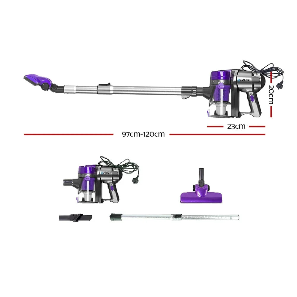 Devanti Stick Vacuum Cleaner Handheld Corded 450W Purple - Flea Market
