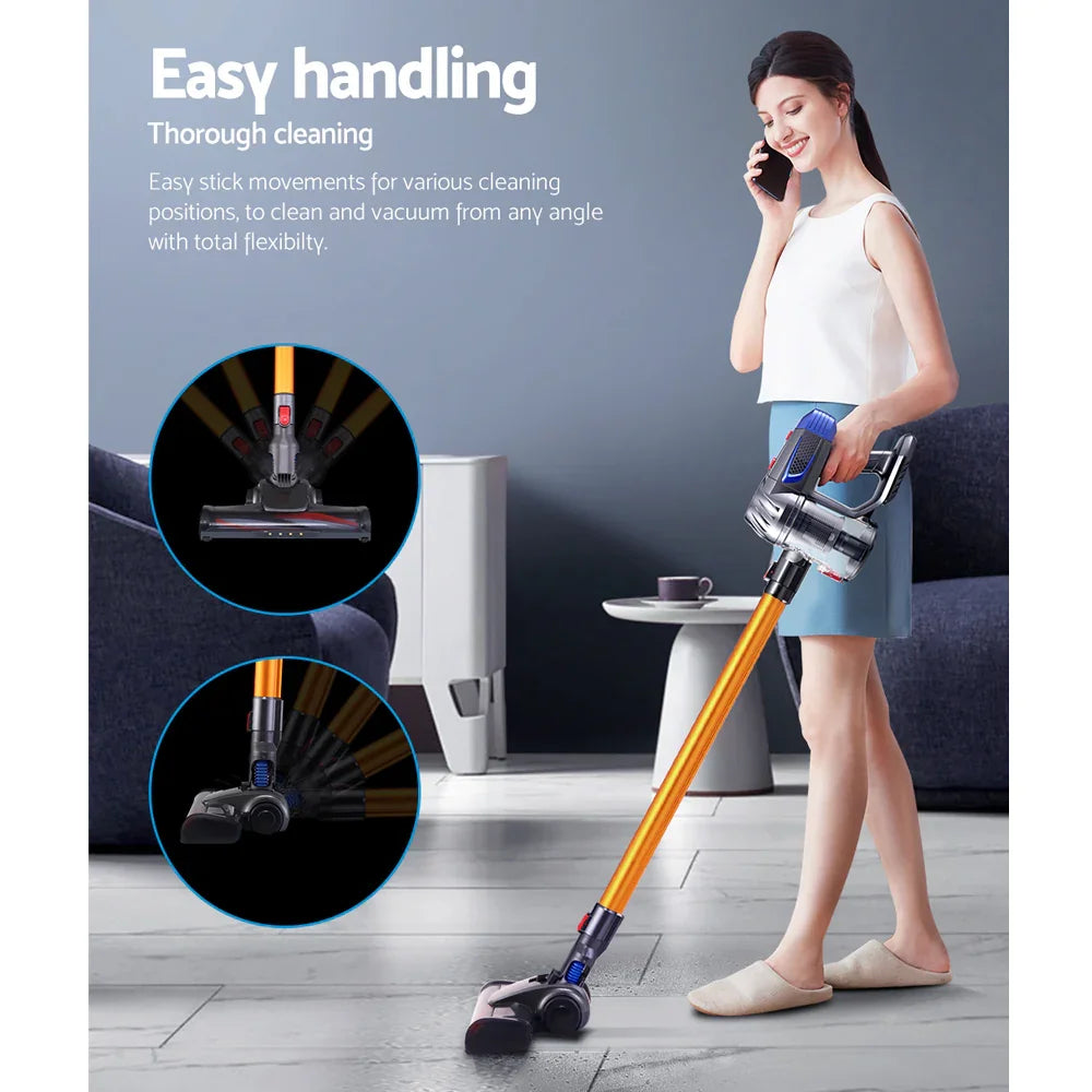 Devanti Stick Vacuum Cleaner Bagless Cordless 150W Gold - Flea Market